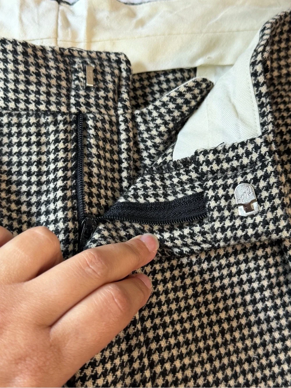 Vintage Ralph Lauren Black and White Houndstooth Dress Pants Office Size 36W